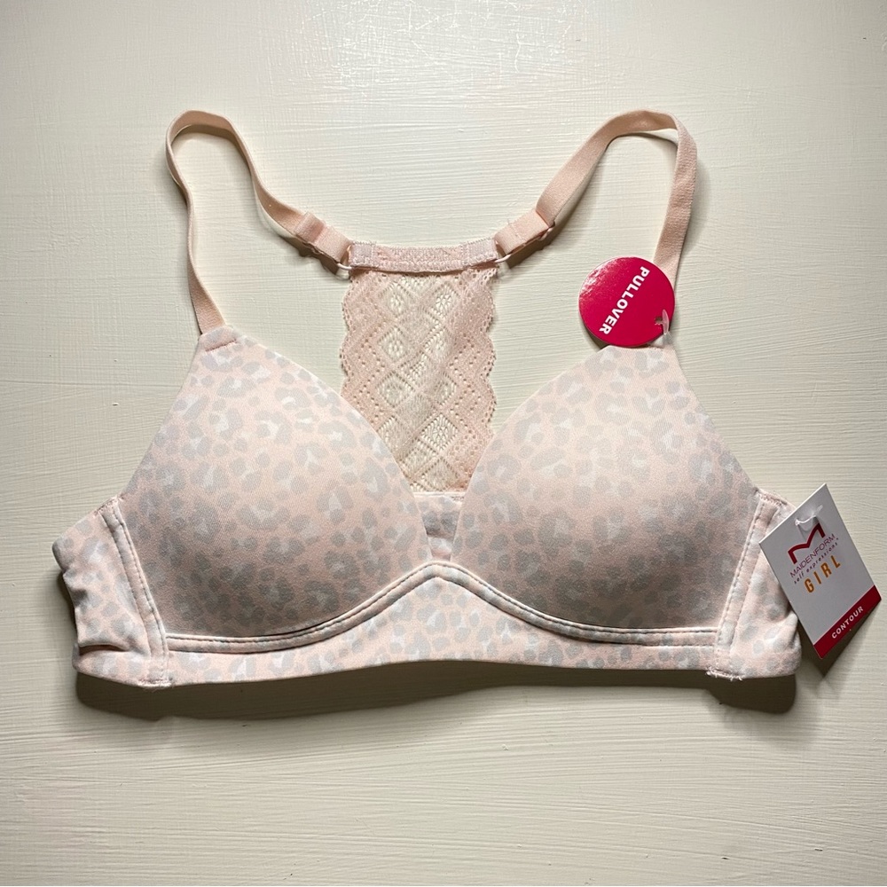 NWT MaidenForm Soft Expressions 32A Pink Animal Print Bra
